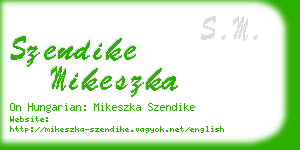 szendike mikeszka business card